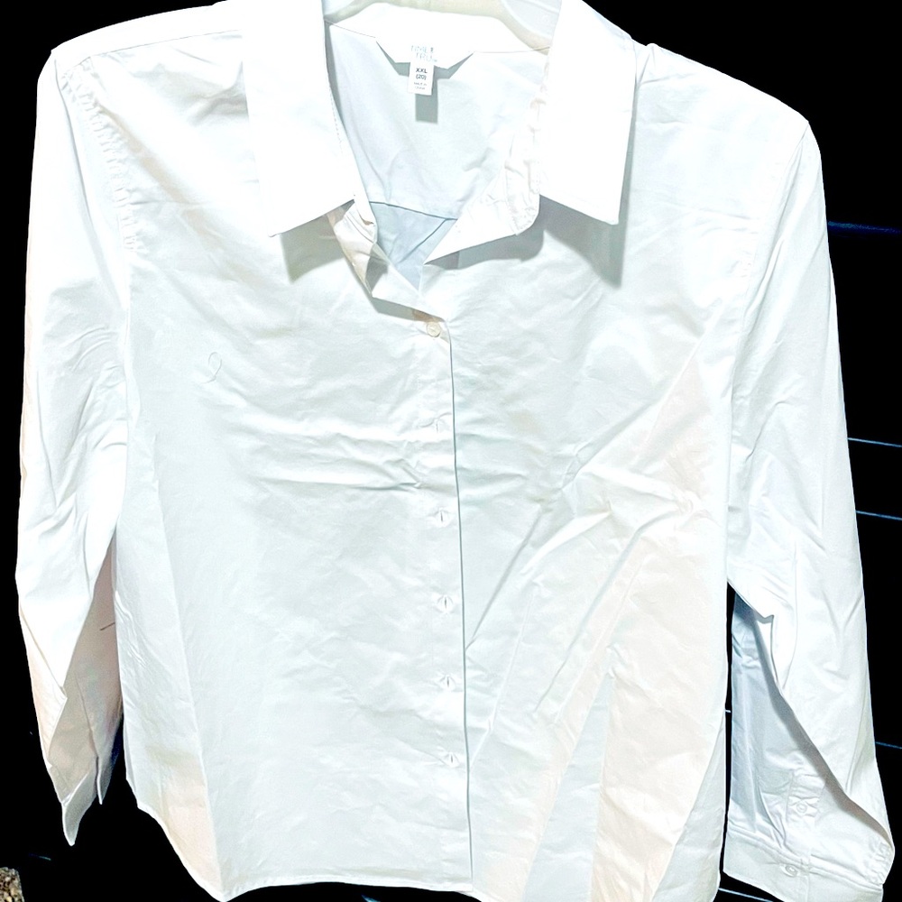 Time and True  White collared blouse, size 20 XXL